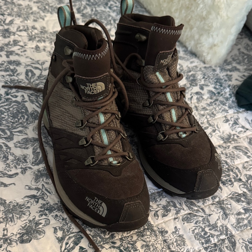 The North Face Women's Brown and Teal Athletic Shoes